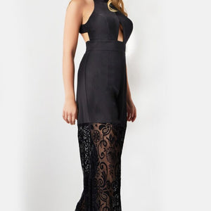 Jovani 06612 Long Lace Formal Jumpsuit