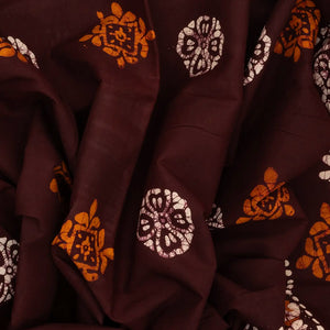 Maroon Sungudi Cotton Saree with Floral Motifs