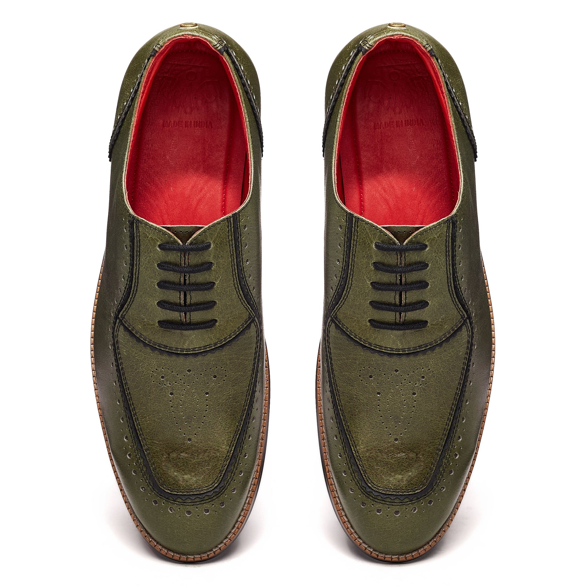 Maharaja Brogues Men – Olive