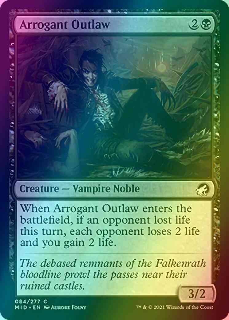 Arrogant Outlaw [84] [Innistrad: Midnight Hunt] [Foil]