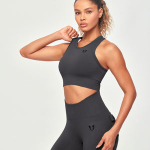 Seamless Padded Tank - Lava Gray