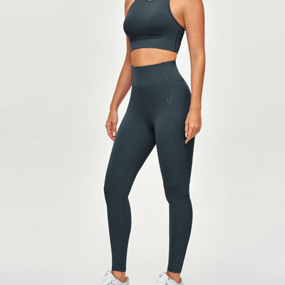 High Waisted Workout Leggings - Gray