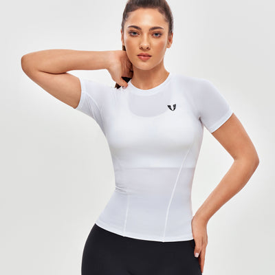 Round Neck Athletic T-shirt - White