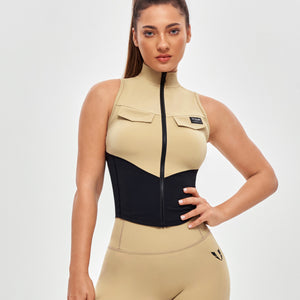 Army Abs Tank - Khaki Yellow and Black