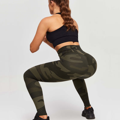 Scrunch Butt Leggings - Army Green Camo