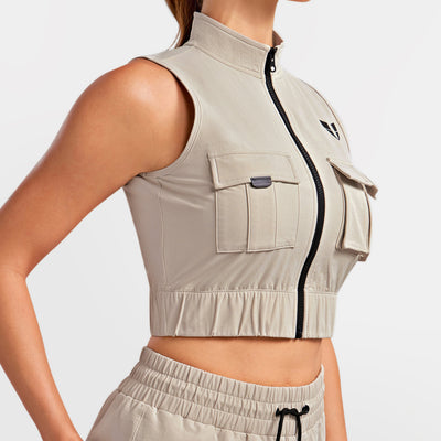 Cargo Power Moto top - Apricot Gray