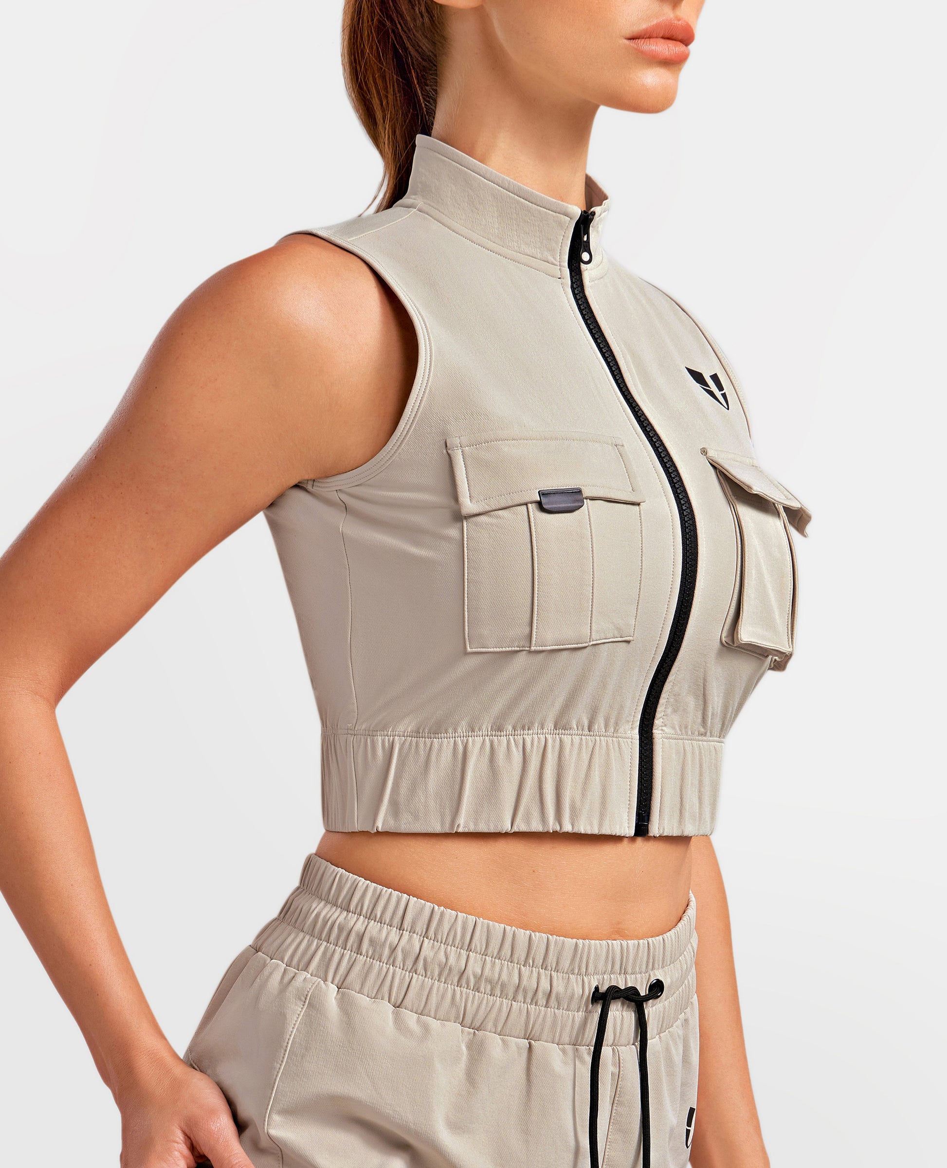 Cargo Power Moto top - Apricot Gray