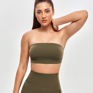 Strapless Sports Bra - Combat Green