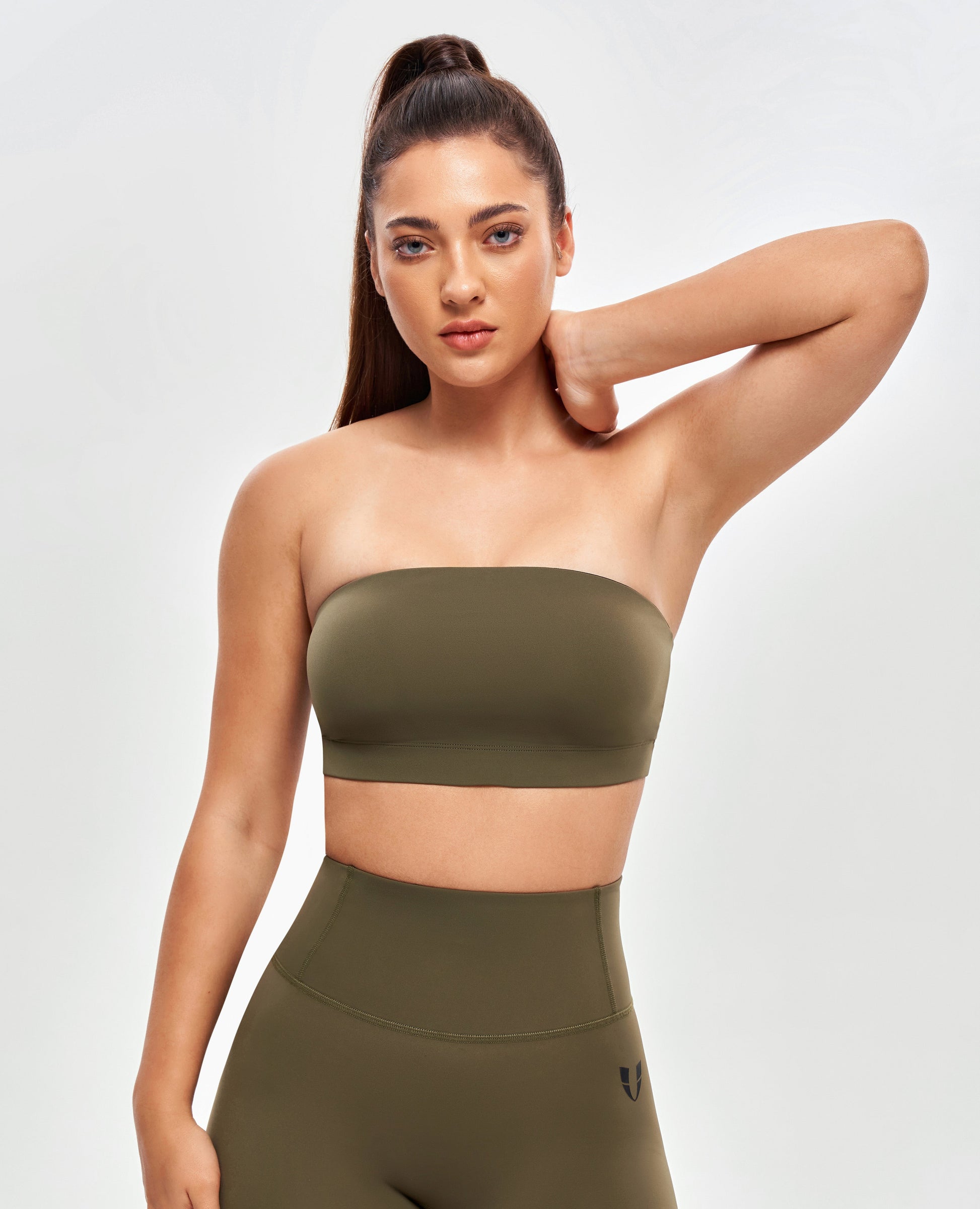 Strapless Sports Bra - Combat Green