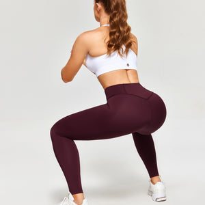 Firmabs High Waist Compression Leggings - Dark wine red