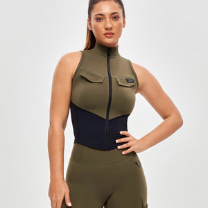Army Abs Tank - Combat Green and Black
