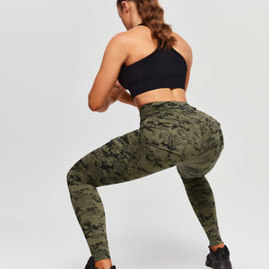 Solo Cargo Leggings - Army Green Camo