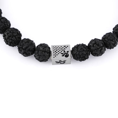 Black Rudraksha Beads Bracelet