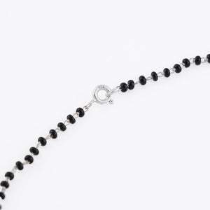 1.SOLITAIRE ROUND SHAPE MANGALSUTRA IN SILVER 92.5