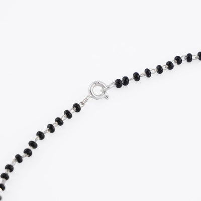 1.SOLITAIRE ROUND SHAPE MANGALSUTRA IN SILVER 92.5