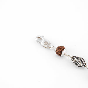Rudraksha Silver Marqurise Beads Bracelet.