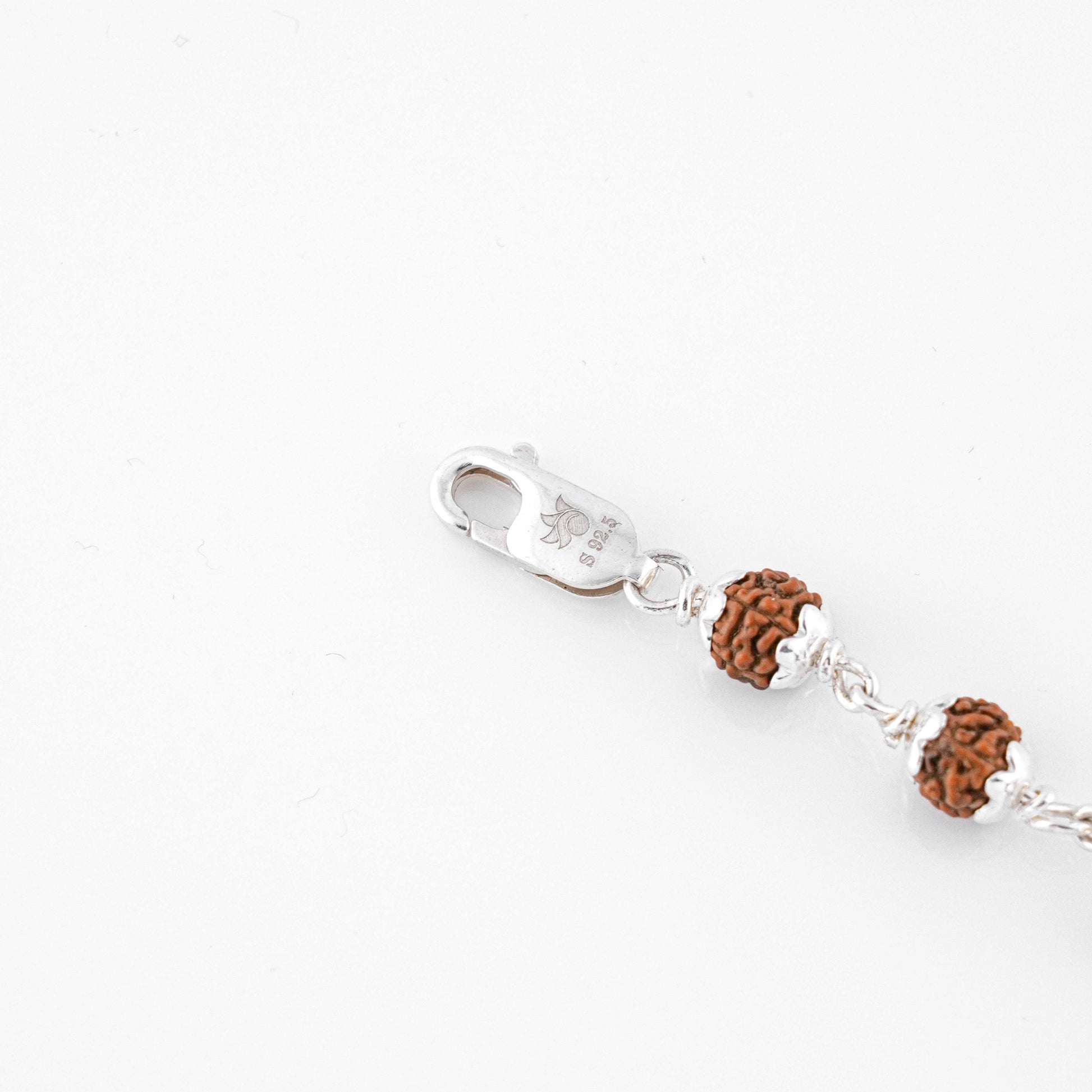 Rudraksha Silver Shiva Third Eye Bracelet