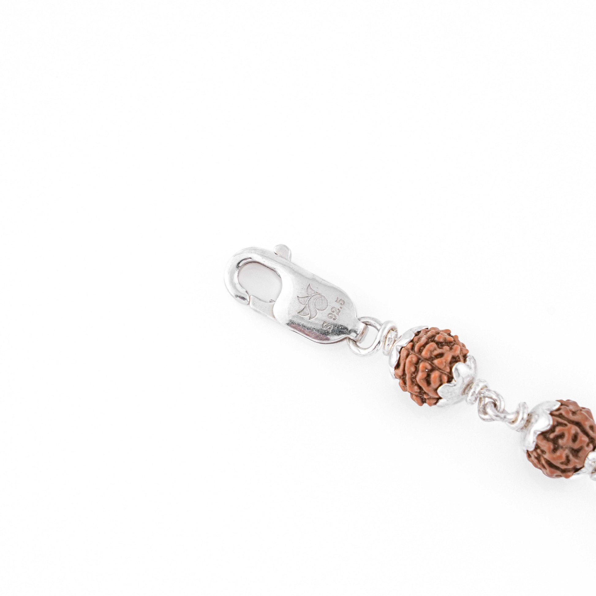 Rudraksha Silver Trinetra Mahakaal Bracelet