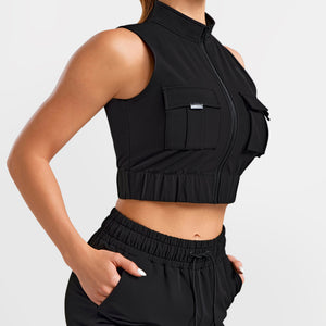 Cargo Power Moto top - Black