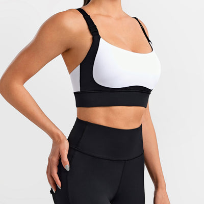 Vivid Fit Sports Bra - Black and White