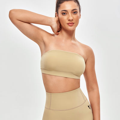Strapless Sports Bra - Khaki Yellow