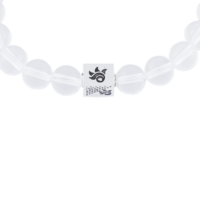 Spatik Beads with Om Namah Shivay Silver Beads Bracelet