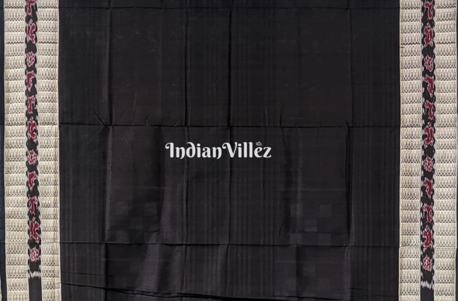 Blue Black Odisha Ikat Pasapali Bichitrapuri Silk Saree