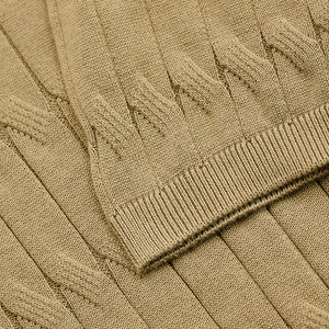 Khaki Knitted Polo T-Shirt