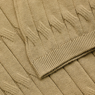 Khaki Knitted Polo T-Shirt