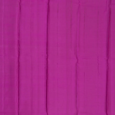 Hot Pink Handloom Kanchipuram Silk Saree With Poppyseed Checks