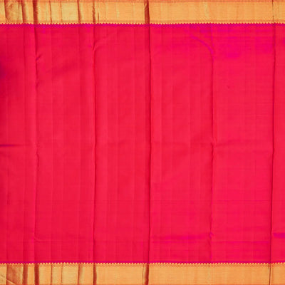 Pink Handloom Kanchipuram Silk Saree With Birds & Floral Motifs