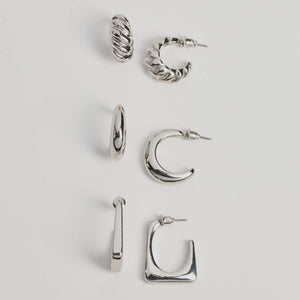 Minimal Glam Three-Pack Earrings Set
