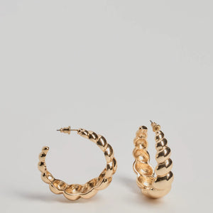Chic Confidence Textured Hoop Earrings