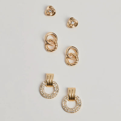 Subtle Shine Three-Pack Earrings Multipack
