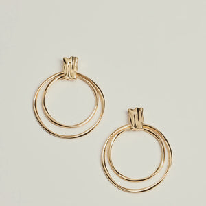 Sleek Shine Hoop Dangle Earrings