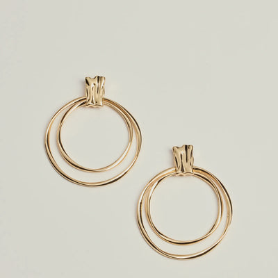 Sleek Shine Hoop Dangle Earrings