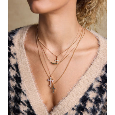 Dainty Luxe Bar Charm Necklace