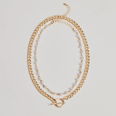 Sleek Glam Two-Pack Chain Necklace Set