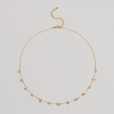 Dainty Chic Geometric Charm Rhinestone Necklace