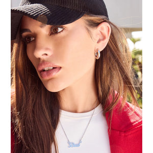 Brat Script Dainty Chain Necklace