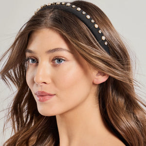 Charming Luxe Rhinestone And Faux Pearl Headband