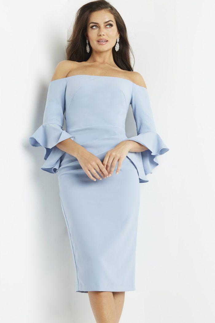 Jovani 07066 Knee Length Evening Bell Cocktail Dress