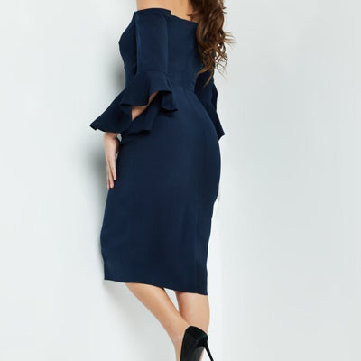 Jovani 07066 Knee Length Evening Bell Cocktail Dress