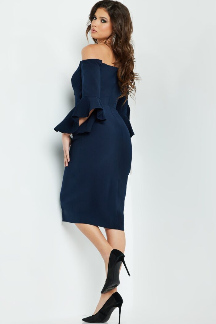 Jovani 07066 Knee Length Evening Bell Cocktail Dress