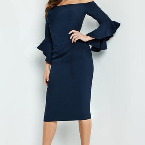 Jovani 07066 Knee Length Evening Bell Cocktail Dress