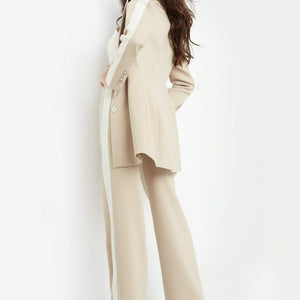 Jovani 07110 Long Two Piece Wide Leg Formal Pant Suit