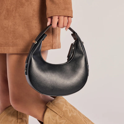Iconic Glam Half-Moon Shoulder Bag