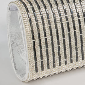 Lavishly Chic Rhinestone Baguette Foldover Clutch