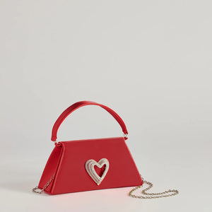 Sparkle Romance Rhinestone Heart Handbag