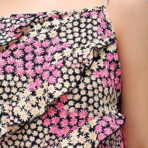 Women's Ditsy Printed Fit And Flare Maxi Dress